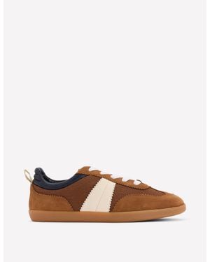Boden Erin Retro Tennis Trainers - Brown