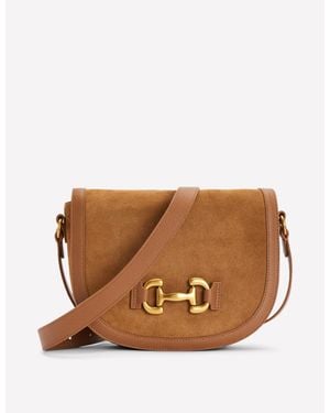 Boden Iris Leder-Umhängetasche Mit Trensendetail - Braun