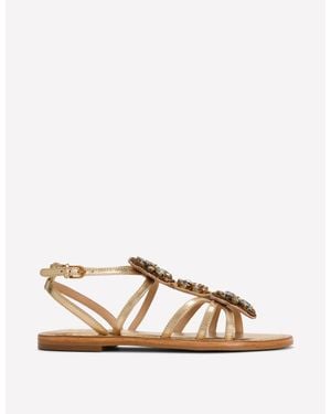 Boden Crystal Flat Sandals - Natural