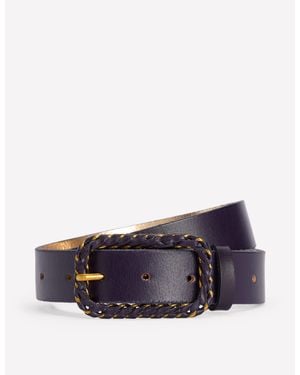 Boden Plait Hardware Belt - Purple
