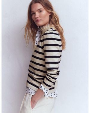 Boden Ruffle Collar Mariner - White