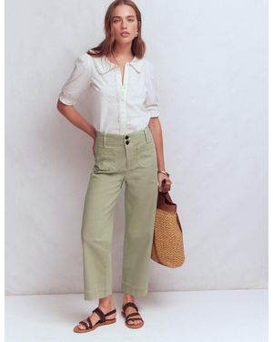 Boden Primrose Cropped Trousers - Grey