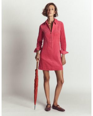 Boden Bronte Cord Short Dress - Red