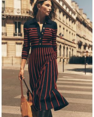 Boden Brönte Knitted Rib Shirt Dress - Blue
