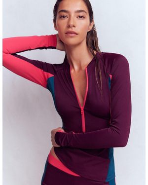 Boden Long Sleeve Rash Guard Top - Red