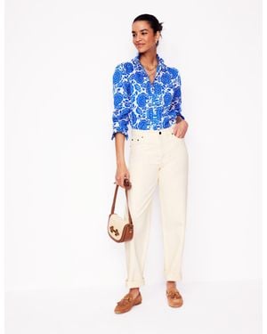Boden Mid Rise Relaxed Jeans - Blue
