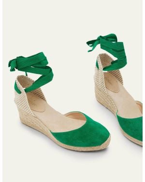Boden Cassie Espadrille Wedges - Green