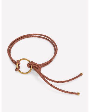 Boden Leather Rope Belt - Brown