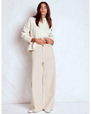 Boden Relaxed Wide Leg Jeans - White