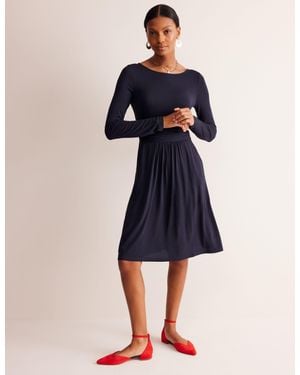 Boden Amelie Long Sleeve Dress - Blue