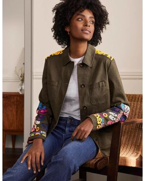 Boden Embroidered Utility Jacket - Multicolour