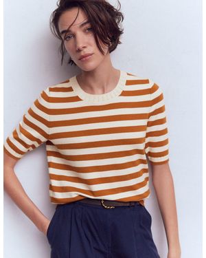 Boden Emilia Cotton Crew T-Shirt - Blue