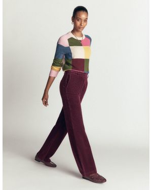 Boden Fitzrovia Cord Column Pants - Purple