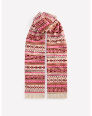 Boden Fair Isle Scarf - Red