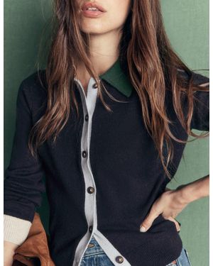 Boden Ariadne Strickjacke Aus Alpaka-Mischung - Blau