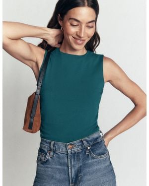 Boden Tia Sleeveless Ruch Jersey Top - Blue