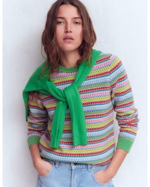 Boden Edie Fair Isle Jumper - Green