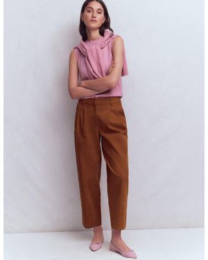 Boden Bloomsbury Cotton Pants - Red