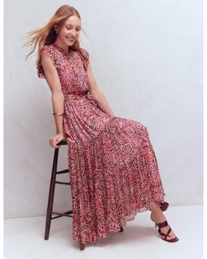 Boden High Neck Sleeveless Dress - Pink