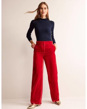 Boden Westbourne Velvet Trousers - Red