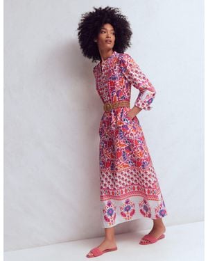 Boden Ava Cotton Midi Dress - Pink