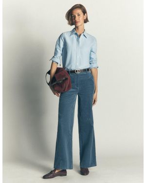 Boden Belgravia Chunky Cord Trousers - Blue