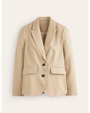 Boden Marylebone Linen Blazerneutral - Natural