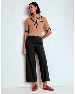Boden Belgravia Ponte Crop Trousers - Black