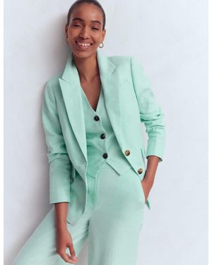 Boden Stamford Linen Blazer - Blue