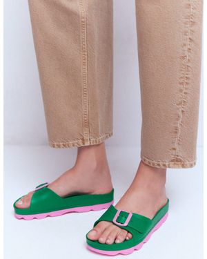 Boden Lyla Single Buckle Sliders - Green