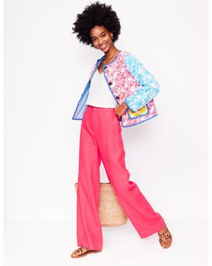 Boden Westbourne Linen Pants - Pink