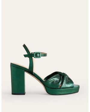 Boden Twist Front Platform Sandals - Green