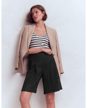 Boden Highbury Linen Shorts - Black