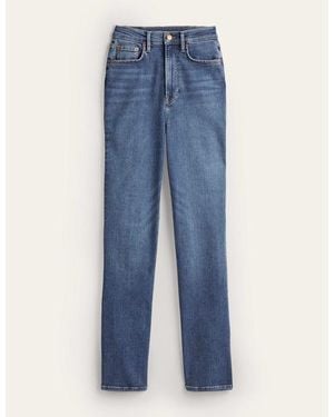 Boden High Rise True Straight Jeans - Blue