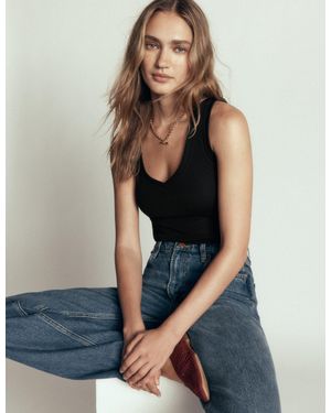 Boden Essential V Neck Vest Top - Blue