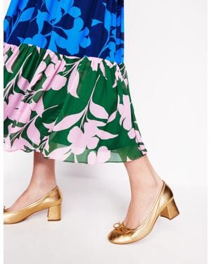 Boden Block Heel Ballet Pumps - Yellow
