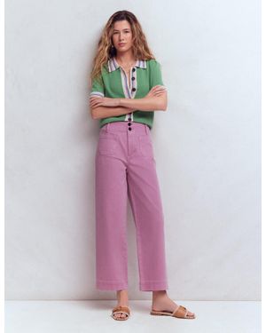 Boden Primrose Cropped Pants - Pink