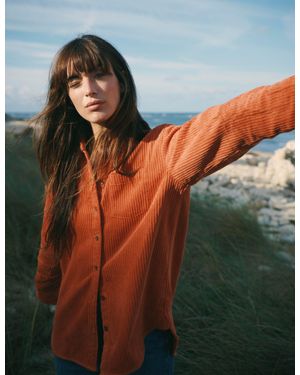 Boden Sienna Relaxed Cord Shirt - Orange