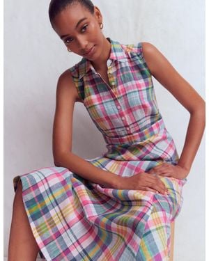 Boden Erma Drop Waist Linen Dress - Multicolor