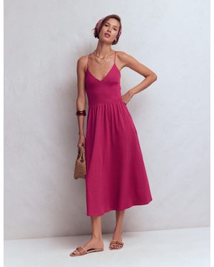Boden Cross Back Jersey Dress - Metallic