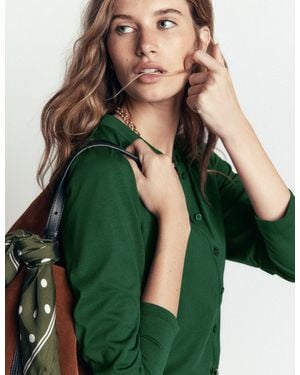 Boden Supersoft Puff Sleeve Shirt - Green