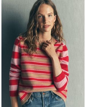 Boden Marta Merino Wool Crew Jumper - Red