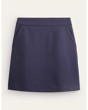 Boden Ponte A-line Mini Skirt - Blue