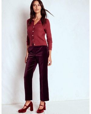 Boden Canonbury Velvet Pants - Red