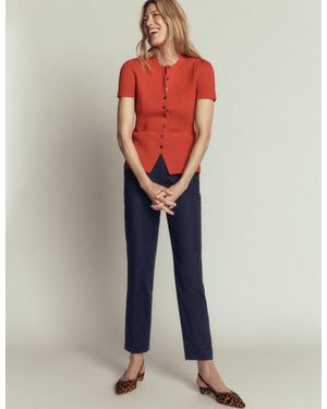 Boden Slim Leg Cotton Pants - Red