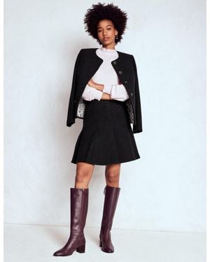 Boden Flippy Textured Skirt - Black
