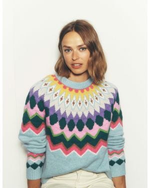 Boden Eleanor Fair-Isle-Pullover - Blau