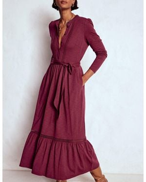 Boden Edwina Jersey Shirt Dress - Red