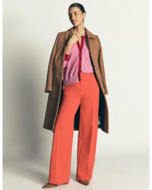 Boden Grace Colour Block Cardigan - Red