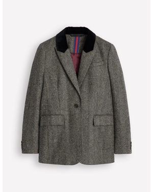 Boden Woodbridge Check Blazer - Gray